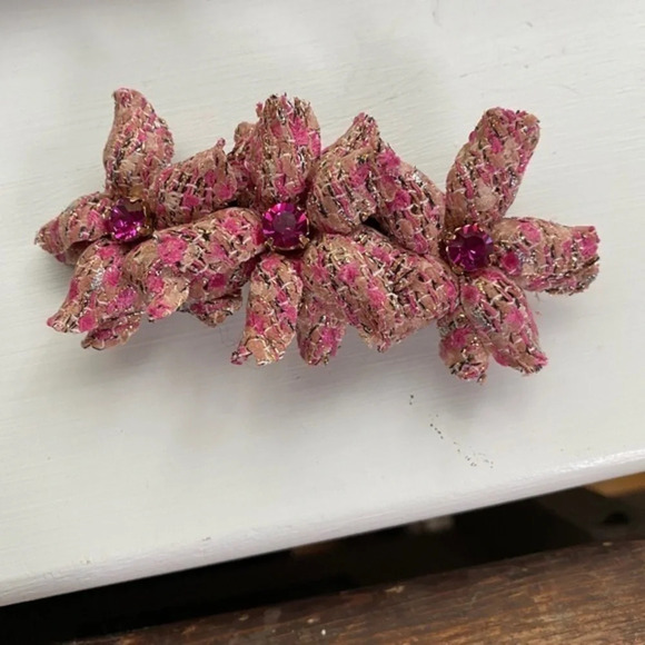Jennifer Behr  Pink Embellished Hair Barrette - Picture 1 of 10